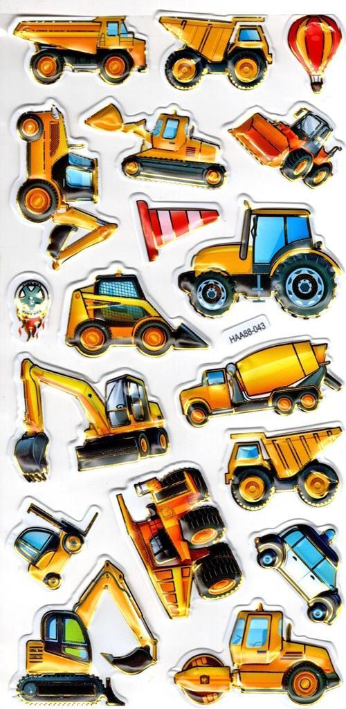 Sticker Kabartmalı Yaldızlı Stiker Çıkartma Etiket (Haa043)-23x12 cm- iş Makinesı