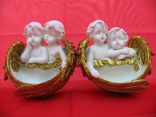 QQC 2Lİ DUVAR MOTİFİ MELEK 11X5 cm Dekoratif Hediyelik Ev Ofis Aksesuarı