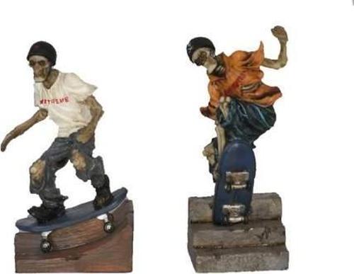 QQC 2LI KAYKAYLI İSKELET 6X6,5 cm  Dekoratif Hediyelik Ev Ofis Aksesuarı