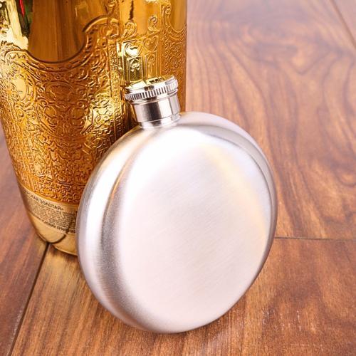 5 Oz 150 cc Hunili Çelik Viski Yuvarlak İçki Cep Matarası