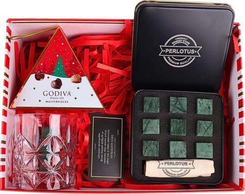Paris 330 cc Viski Bardağı Viski Taşı Godiv Seri Çikolata Kutusu Yılbaşı Hediyesi