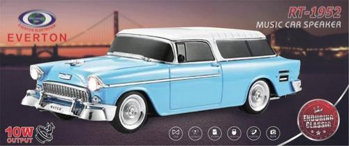 RT-1952 Mavi Arabalı  Bluetooth Fm-Usb-Tf-Aux Şarjlı Nostaljik Radyo