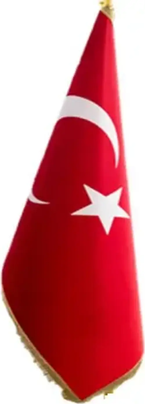 Türk Makam Bayrağı-filmli (Simli)