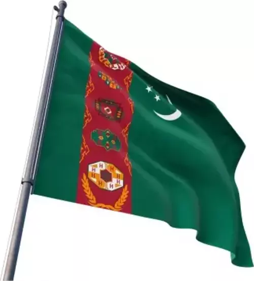 Türkmenistan Bayrakları 70x105 cm