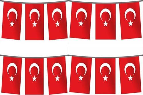 İpe Dizili Kumaş Bayrak 20x30 cm