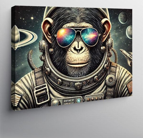 Kanvas Tablo Astronot Maymun Gözlük