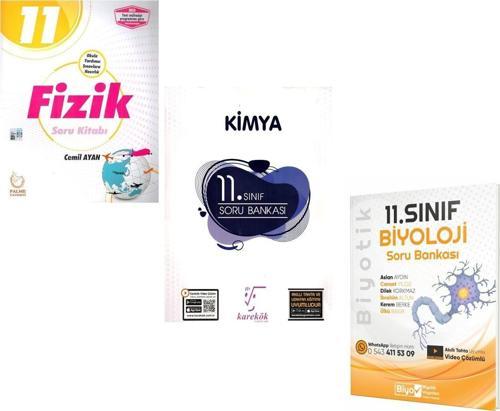 Palme 11.Sınıf Fizik Karekök Kimya ve Biyotik Biyoloji Soru Bankası Seti 3 Kitap