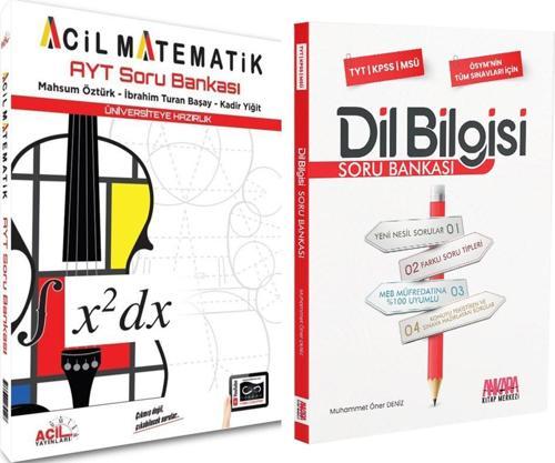 Acil Yayınları AYT Matematik ve AKM Dil Bilgisi Soru Bankası Seti 2 Kitap