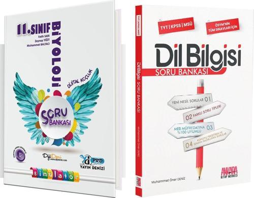 Yayın Denizi 11. Sınıf Biyoloji Pro ve AKM Dil Bilgisi Soru Bankası Seti 2 Kitap