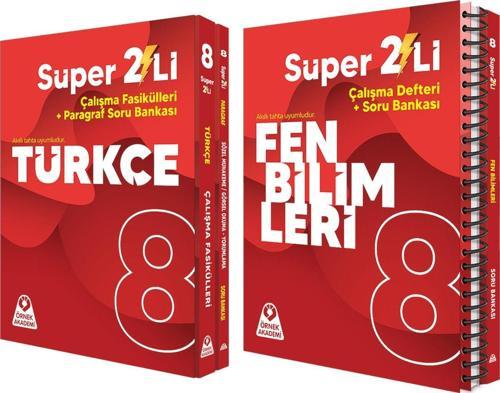 Örnek Akademi 8.Sınıf Süper İkili Türkçe ve Fen Bilimleri Seti 2 Kitap