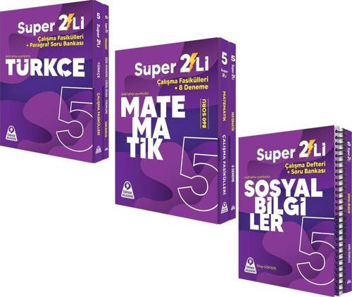 Örnek Akademi 5.Sınıf Süper İkili Türkçe Matematik ve Sosyal Bilgiler Seti 3 Kitap