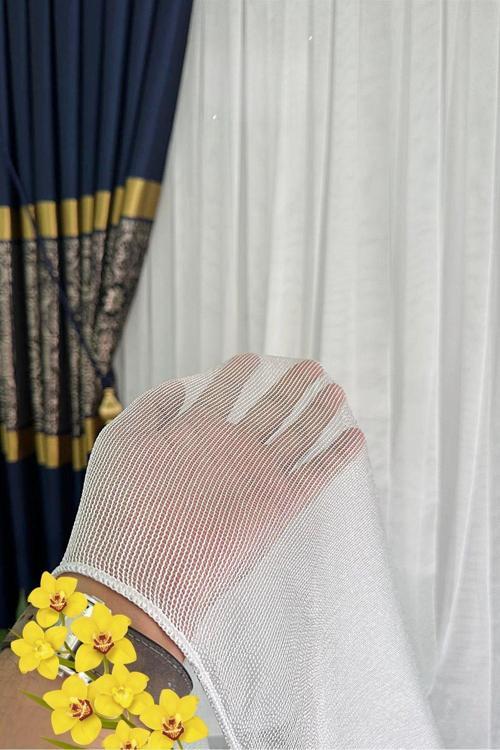Örme Çelik Dökümlü 1x3 Sık Pile Kırışmaz Tül Perde - Ütü Istemez %100 Polyester 250x250 cm
