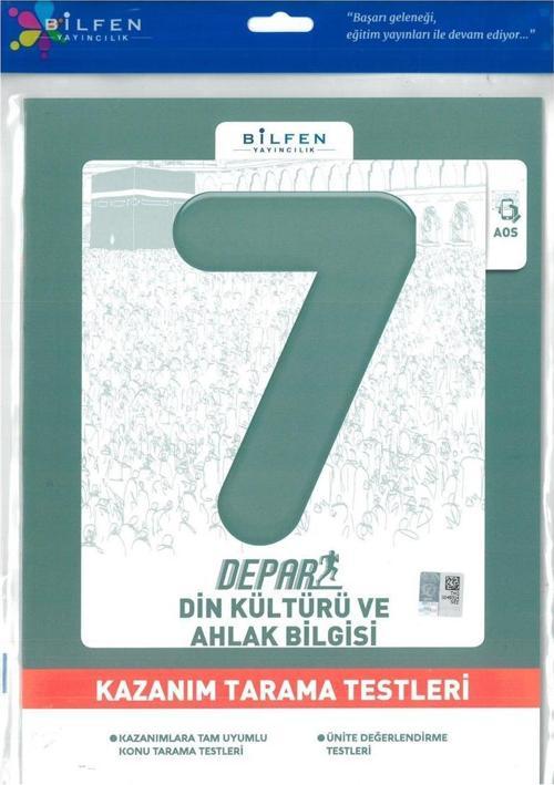 Bilfen Yayınları 7.Sınıf Din Kültürü ve Ahlak Bilgisi Depar Kazanım Tarama Testleri