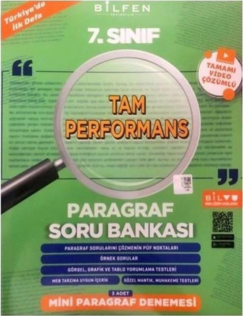 Bilfen Yayınları 7. Sınıf Paragraf Soru Bankası