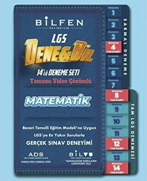 Bilfen Yayınları 8. Sınıf Denebil Matematik 14'lü Deneme Seti