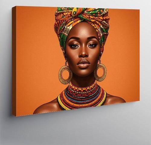 Kanvas Tablo Afrika Kadın Portresi