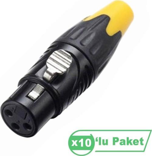 La1128bg Xlr 3-Pin Dişi Konnektör Gold Pin
