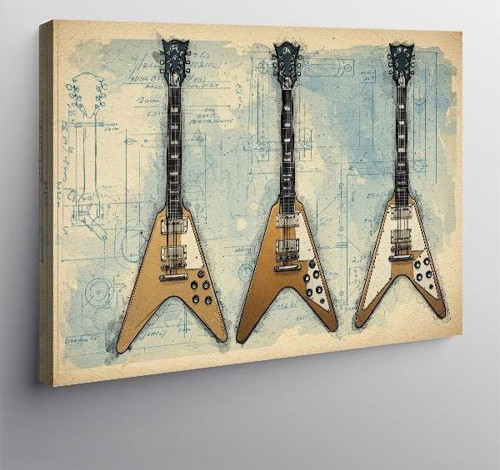 Kanvas Tablo Elektro Gitar Koleksiyonu