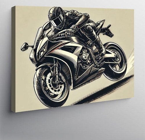 Kanvas Tablo Hızlı Spor Motosiklet