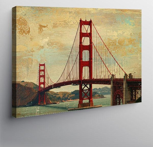 Kanvas Tablo Golden Gate Köprüsü Manzarası