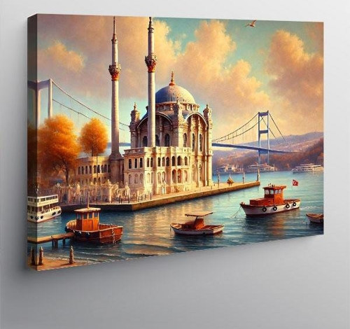 Kanvas Tablo İstanbul Boğazı Manzarası