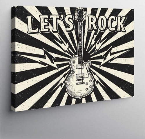 Kanvas Tablo Let'S Rock Posteri