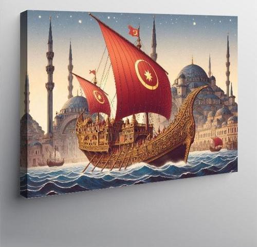 Kanvas Tablo Osmanlı Gemisi İstanbul