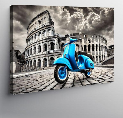 Kanvas Tablo Roma Ve Vespa
