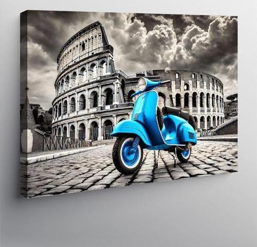 Kanvas Tablo Roma Ve Vespa