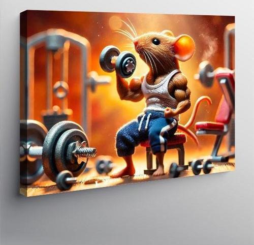 Kanvas Tablo Spor Salonunda Fare
