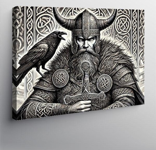 Kanvas Tablo Viking Savaşçı Portresi