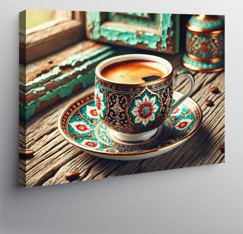 Kanvas Tablo Dekoratif Kahve Fincanı