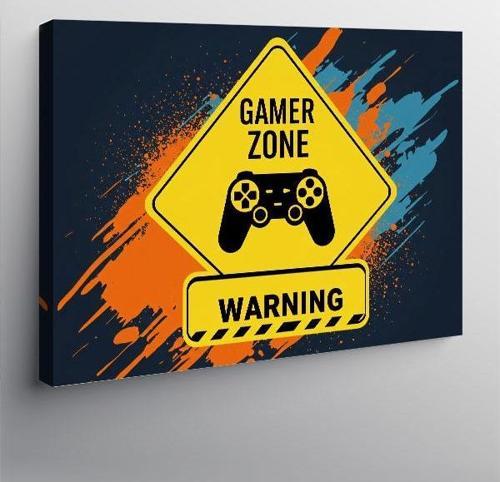 Kanvas Tablo Gamer Zone Uyarısı