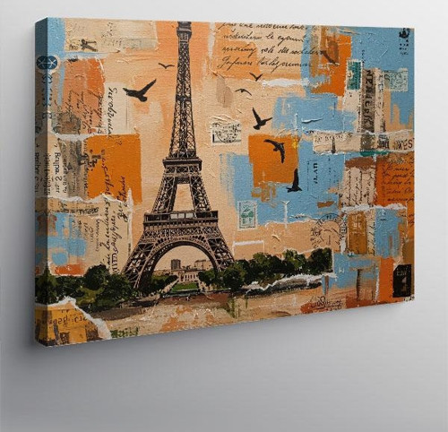 Kanvas Tablo Paris Ve Geometrik Sanat