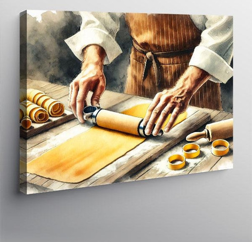 Kanvas Tablo Taze Makarna Ustası