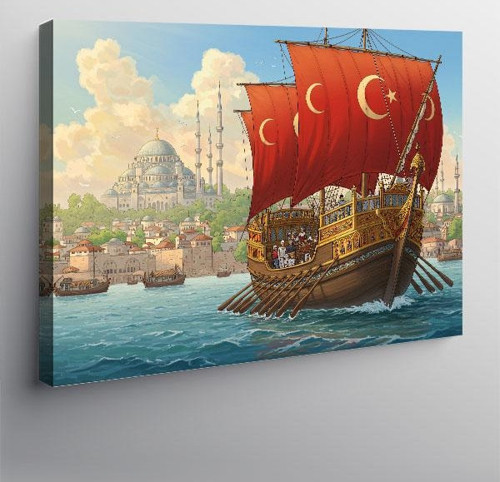 Kanvas Tablo Türk Yelkenli Gemisi