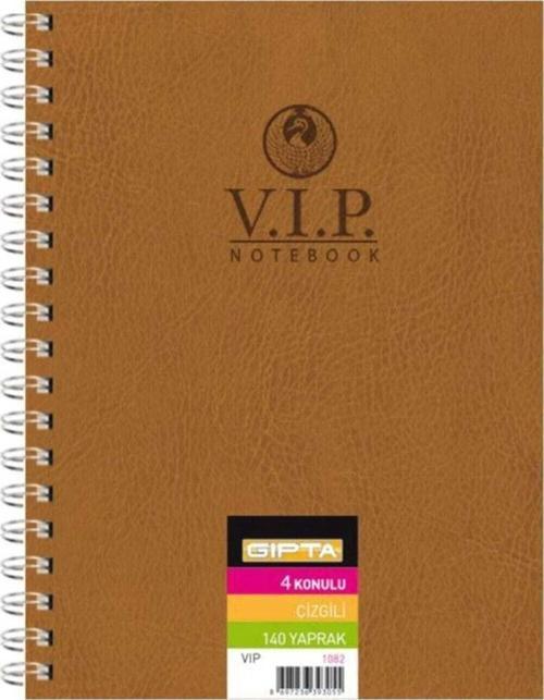 Vip Spiralli Deri Kapak Defter 17X24 140 Yaprak - Çizgili