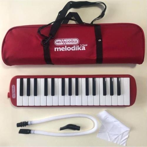 32K 32 Tuşlu Melodika Bez Çantalı - Kırmızı.