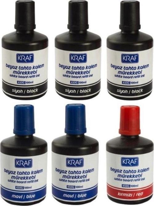 450G Beyaz Yazı Tahtası Mürekkebi Seti 100Ml X 6 Adet