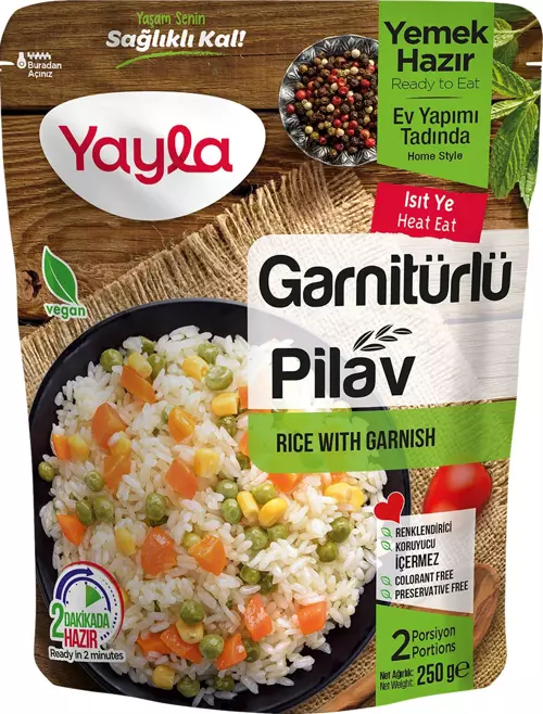Yemek Hazır Garnitürlü Pirinç Pilavı 250 gr