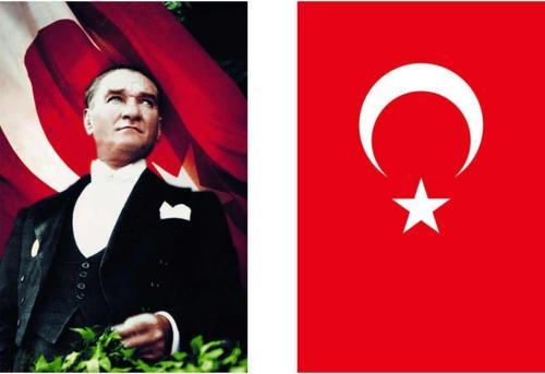 Bayrakal Atatürk Ve Türk Bayrağı İkili Set 300 x 450 cm