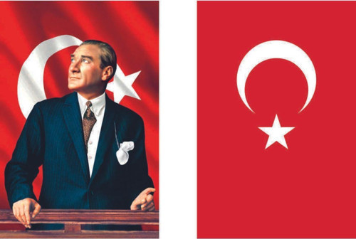 Bayrakal Atatürk Ve Türk Bayrağı Ikili Set 6 x 9Metre