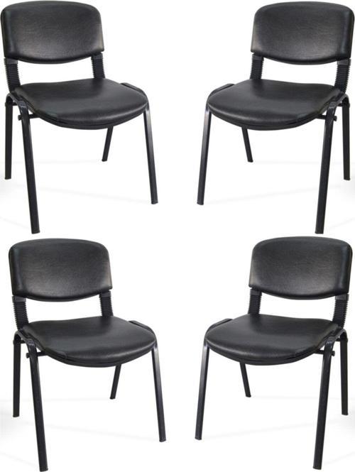 Form Ofis Bekleme Misafir Sandalyesi Koltuğu 4'Lü