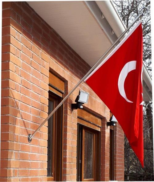 Bayrakal Direk, Bayrak Direği, Bina Cephe Direği 155 cm, Türk Bayrağı, Paslanmaz Bayrak Direği, Flag Pole