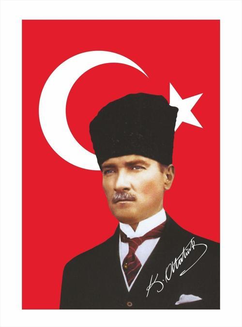 Bayrakal Kalpaklı Atatürk Resmi 2 x 3 M.