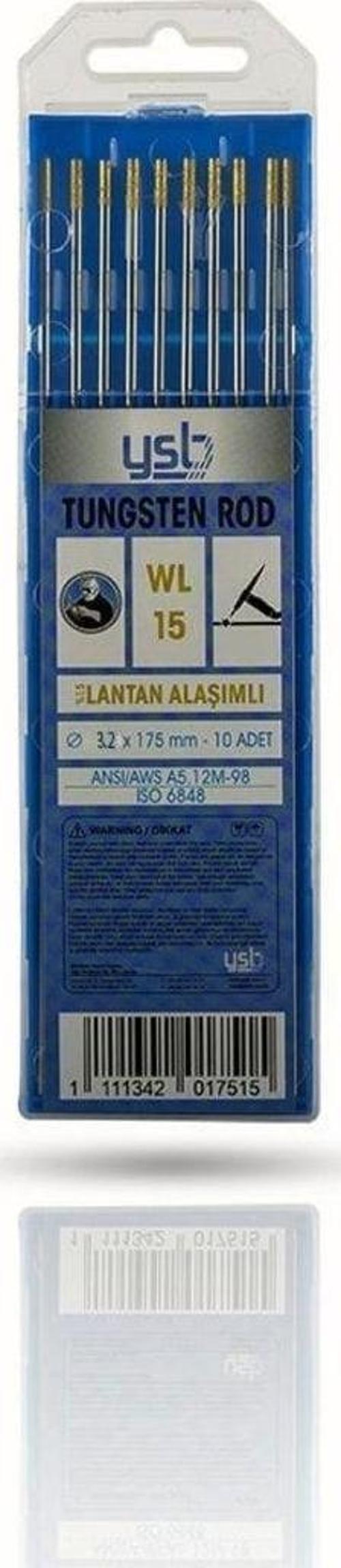 Wl 15 Sarı Lantan Alaşımlı Tungsten 3.20 X 175 Mm Elektrot (10 Adet)