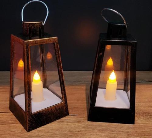 Dekoratif Pilli Led Mumlu Kandil Asılabilir Fener 1 Adet