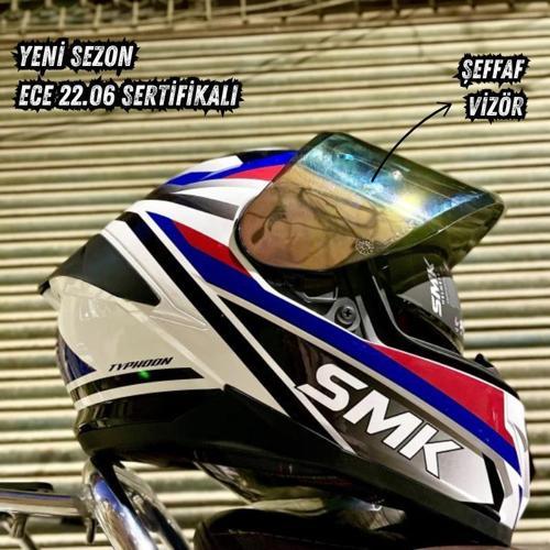 Typhoon Freeride GL152 Mavi Kask (Fit Kalıp) (Şeffaf Vizörlü)