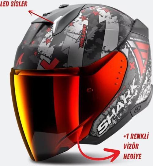 Skwal i3 Jet Hellcat Mat Açık Kask