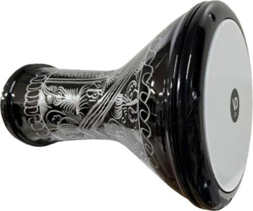 Bas Darbuka Siyah Erzincan İşlemeli Döküm Profesyonel Üst Kalite